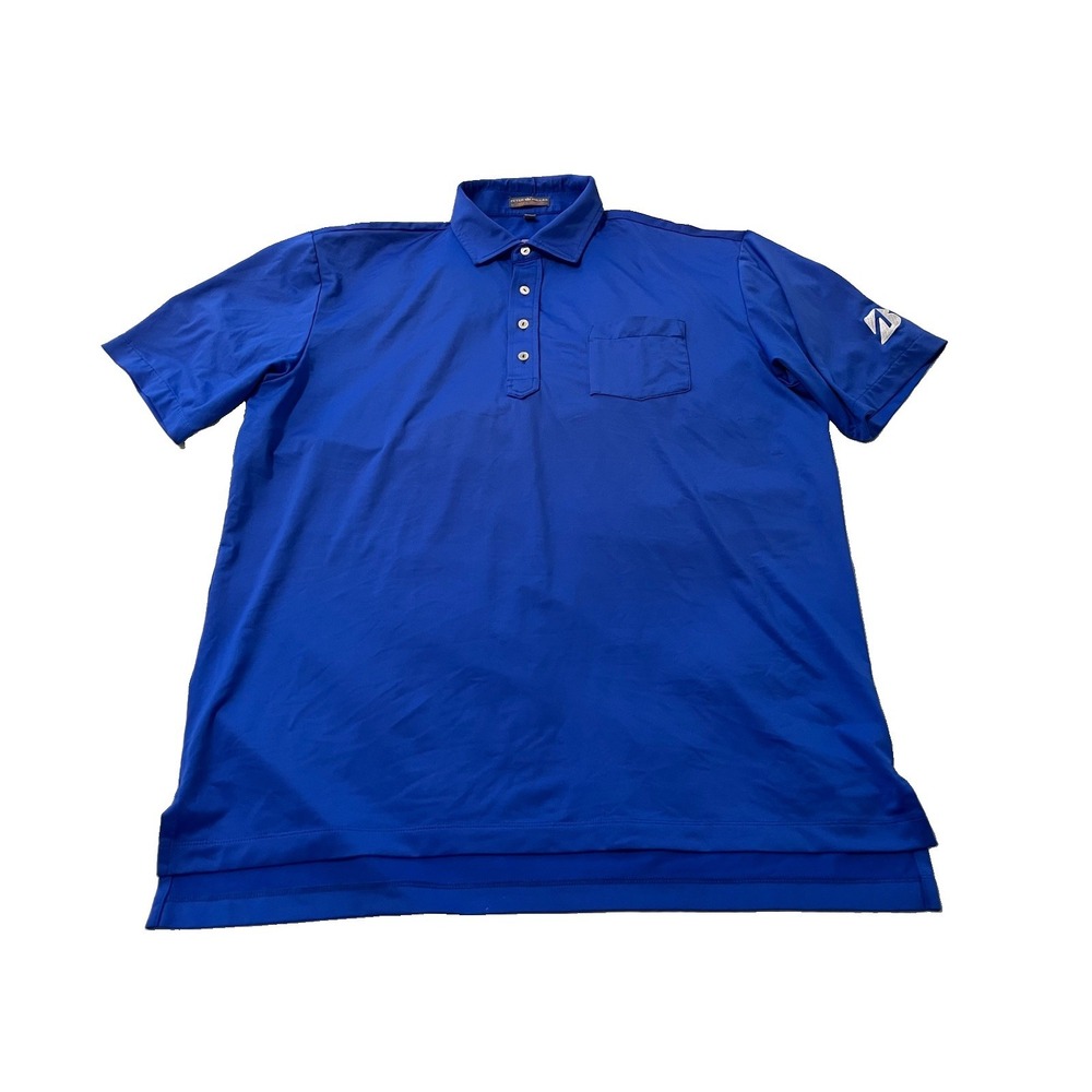 Peter Millar Summer Comfort Bridgestone Tour Issue Polo Shirt Mens Large Blue